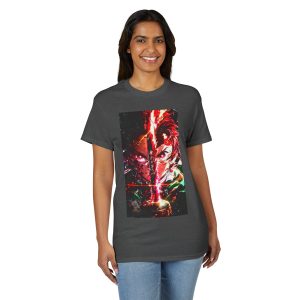 Anime Demon Slayer T-Shirt — Fiery Katana Split-Face Design - Image 16