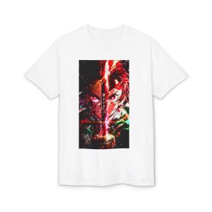 Anime Demon Slayer T-Shirt — Fiery Katana Split-Face Design - Image 5