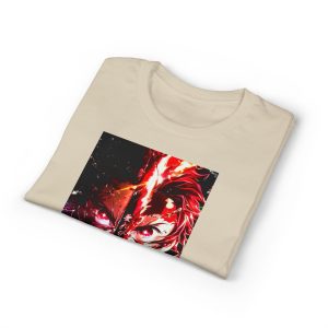 Anime Demon Slayer T-Shirt — Fiery Katana Split-Face Design - Image 11