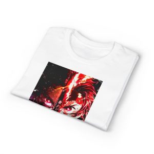 Anime Demon Slayer T-Shirt — Fiery Katana Split-Face Design - Image 7