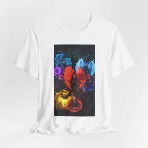Elemental Spirits Graphic Tee — Colorful Fantasy Fire Water Air Earth T-Shirt - Image 8