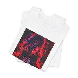 Graphic Tee — Dark Neon Anime Horror Design - Image 3