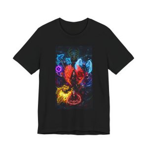 Elemental Spirits Graphic Tee — Colorful Fantasy Fire Water Air Earth T-Shirt - Image 2