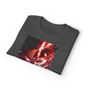 Anime Demon Slayer T-Shirt — Fiery Katana Split-Face Design - Image 15