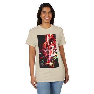 Anime Demon Slayer T-Shirt — Fiery Katana Split-Face Design - Image 12