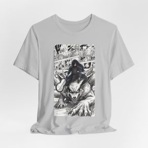 Wolf Rider Manga T‑Shirt – Dark Fantasy Graphic Tee - Image 12