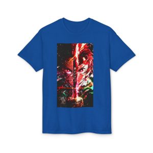 Anime Demon Slayer T-Shirt — Fiery Katana Split-Face Design - Image 21
