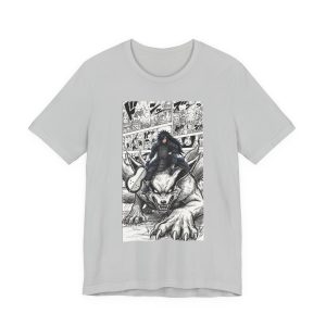 Wolf Rider Manga T‑Shirt – Dark Fantasy Graphic Tee - Image 9