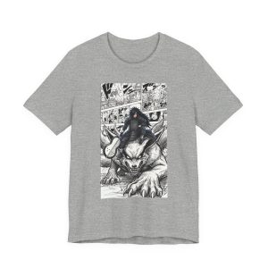 Wolf Rider Manga T‑Shirt – Dark Fantasy Graphic Tee - Image 29