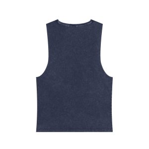 Stonewash Tank Top – Japanese Red Oni Mask Graphic with Kanji - Image 14
