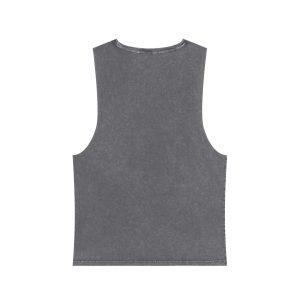 Stonewash Tank Top – Japanese Red Oni Mask Graphic with Kanji - Image 10