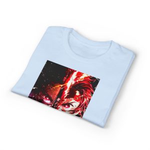 Anime Demon Slayer T-Shirt — Fiery Katana Split-Face Design - Image 19