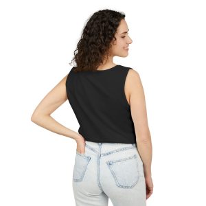 Flaming Anime Guy Tank Top — Neon Fire Graphic Sleeveless Tee - Image 4