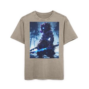 Dark Samurai Graphic Tee — Neon Blade Anime Shirt - Image 9