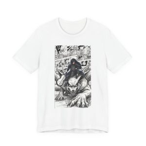 Wolf Rider Manga T‑Shirt – Dark Fantasy Graphic Tee - Image 5