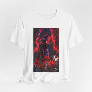 Graphic Tee — Dark Neon Anime Horror Design - Image 4