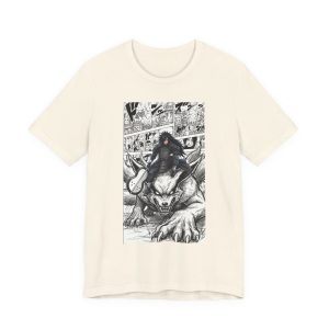 Wolf Rider Manga T‑Shirt – Dark Fantasy Graphic Tee - Image 17